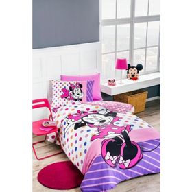 Özdilek Minnie Mouse Lisanslı Trend Pembe Tek Kişilik Nevresim Takımı
