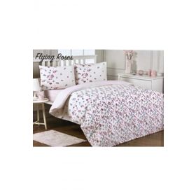 Özdilek Modaletto Fashion Flying Roses Pembe Tek Kişilik Nevresim Takımı