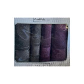 Özdilek Mürdüm Antrasit Blossom Best Set Hamam Takımı