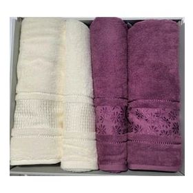 Özdilek Mürdüm Krem Blossom Best Set Hamam Takımı