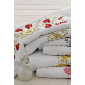 Özdilek Nakışlı 5 Adet 50x90 cm El Yüz Havlusu