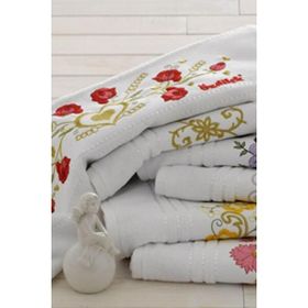 Özdilek Nakışlı 5 Adet 50x90 cm El Yüz Havlusu