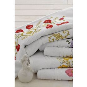 Özdilek Nakışlı 5 Adet 50x90 cm El Yüz Havlusu