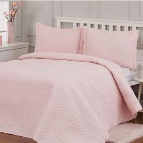 Özdilek Nakışlı Care 250x260 cm Pudra Çift Kişilik Yatak Örtüsü