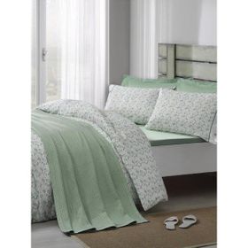 Özdilek Natural 200x220 cm Yeşil Çift Kişilik Pikeli Nevresim Takımı