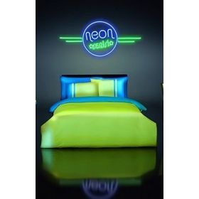 Özdilek Neon Yeşil Mavi Çift Kişilik Nevresim Takımı