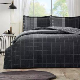 Özdilek Nera Ranforce King Size Fitted Siyah Çarşaf Nevresim Takımı