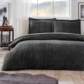 Özdilek Noir Ranforce King Size Fitted Antrasit Çarşaf Nevresim Takımı
