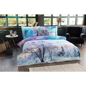 Özdilek Northern Lights Ranforce 200 x 220 cm Mint Yeşili Çift Kişilik Yılbaşı Özel Nevresim Takımı