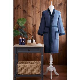 Özdilek Oregon Maskülen Nakışlı Denim Kimono Lacivert Bornoz
