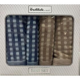 Özdilek Plus İndigo Bej Best Set Hamam Havlu Seti