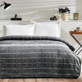 Özdilek Prime Masculine Plate Baskılı Çift Kişilik Battaniye