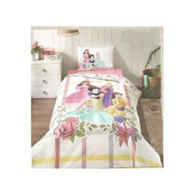 Özdilek Princess Flowers Kapitoneli Pembe Tek Kişilik Nevresim Takımı Seti