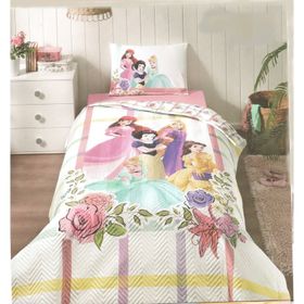 Özdilek Princess Flowers Kapitoneli Pembe Tek Kişilik Nevresim Takımı Seti
