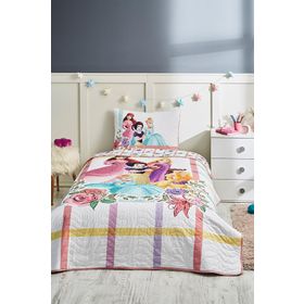 Özdilek Princess Flowers Tek Kişilik Disney Lisanslı 160x230 Çocuk Yatak Örtüsü