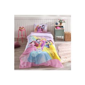Özdilek Princess Rainbow Tek Kişilik Disney Lisanslı Lastikli Fitted Çarşaf Çocuk Pike Takımı