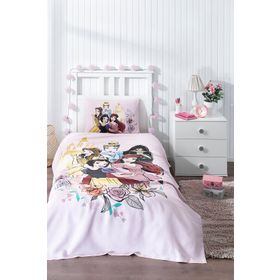 Özdilek Princess Rose Tek Kişilik Disney Lisanslı Lastikli Fitted Çarşaf Çocuk Pike Takımı