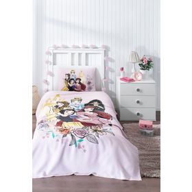 Özdilek Princess Rose Tek Kişilik Disney Lisanslı Lastikli Fitted Çarşaf Çocuk Pike Takımı