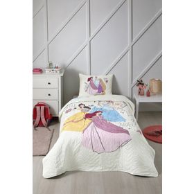 Özdilek Princess Time Lisanslı Krem 160x230 cm Tek Kişilik Çocuk Yatak Örtüsü