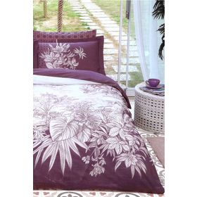 Özdilek Ranforce Botanical Mürdüm Tek Kişilik Pike Takımı
