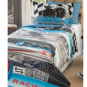 Özdilek Ranforce Car Race Mavi Tek Kişilik Nevresim Takımı