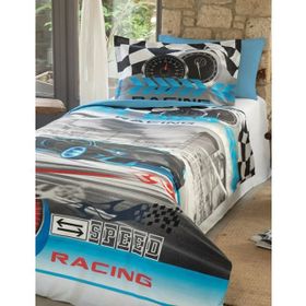 Özdilek Ranforce Car Race Mavi Tek Kişilik Nevresim Takımı