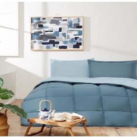 Özdilek Ranforce Colourist Maldiv Aqua Çift Kişilik Lastikli Çarşaf Yatak Seti