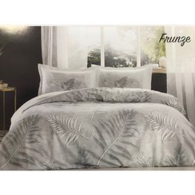 Özdilek Ranforce Frunze Gri Çift Kişilik 100x120 cm Nevresim Takımı