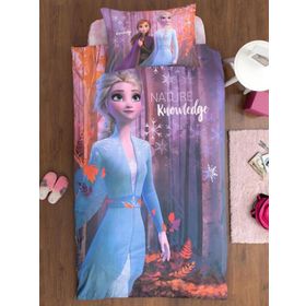Özdilek Ranforce Lisanslı Tek Kişilik Elsa Frozen Nature Pembe Nevresim Takımı