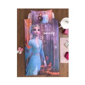 Özdilek Ranforce Lisanslı Tek Kişilik Elsa Frozen Nature Pembe Nevresim Takımı