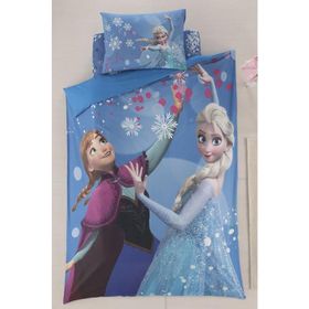 Özdilek Ranforce Lisanslı Tek Kişilik Elsa Frozen Snow Mavi Nevresim Takımı