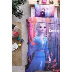 Özdilek Ranforce Lisanslı Tek Kişilik Elsa Frozen Snow Mavi Nevresim Takımı