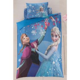 Özdilek Ranforce Lisanslı Tek Kişilik Elsa Frozen Snow Mavi Nevresim Takımı