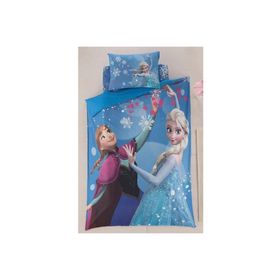 Özdilek Ranforce Lisanslı Tek Kişilik Elsa Frozen Snow Mavi Nevresim Takımı