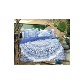 Özdilek Ranforce Mavi Karina 200x220 cm Çift Kişilik Nevresim Takımı