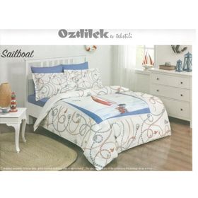 Özdilek Ranforce Sailboat Mavi Tek Kişilik Nevresim Takımı