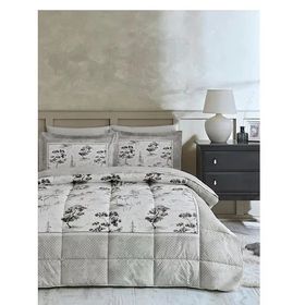 Özdilek Ranforce Toile De Jouy Bej Çift Kişilik Uyku Seti