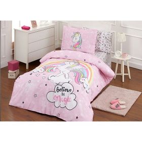 Özdilek Ranforce Unicorn Pembe 160 x 220 cm Tek Kişilik Nevresim Takımı