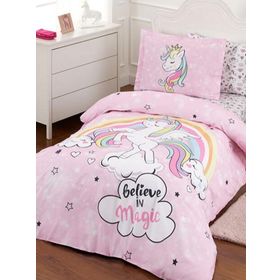 Özdilek Ranforce Unicorn Pembe Tek Kişilik Nevresim Takımı