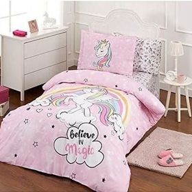 Özdilek Ranforce Unicorn Pembe Tek Kişilik Nevresim Takımı