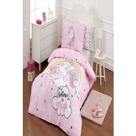 Özdilek Ranforce Unicorn Pembe Tek Kişilik Pike Takımı