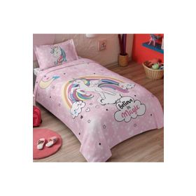 Özdilek Ranforce Unicorn Pembe Tek Kişilik Pike Takımı