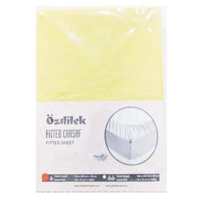 Özdilek Ranforce Yastık Kılıflı Açık Sarı 100x200 cm Tek Kişilik Çarşaf