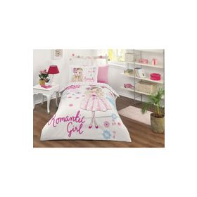 Özdilek Romantic Girl Pembe Tek Kişilik Pike Takımı