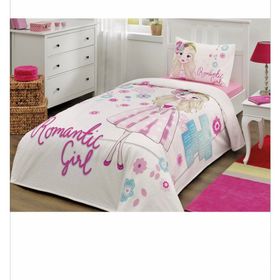 Özdilek Romantic Girl Ranforce Pembe Tek Kişilik Pike Takımı