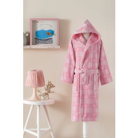 Özdilek Shell Plaid Kapüşonlu Kadife 11/12 Yaş Çocuk Bornozu