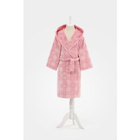 Özdilek Shell Plaid Kapüşonlu Kadife 15 Yaş Çocuk Bornozu
