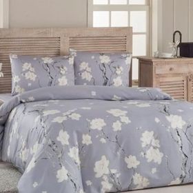 Özdilek Soft Life Ella Gri Çift Kişilik Saten Nevresim Takımı
