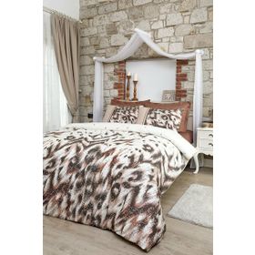 Özdilek Soft Life Saten Pena Bej Çift Kişilik Nevresim Takımı