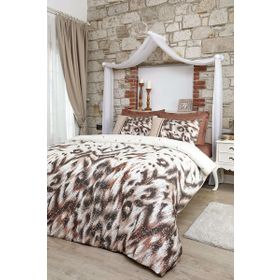Özdilek Soft Life Saten Pena Bej Çift Kişilik Nevresim Takımı